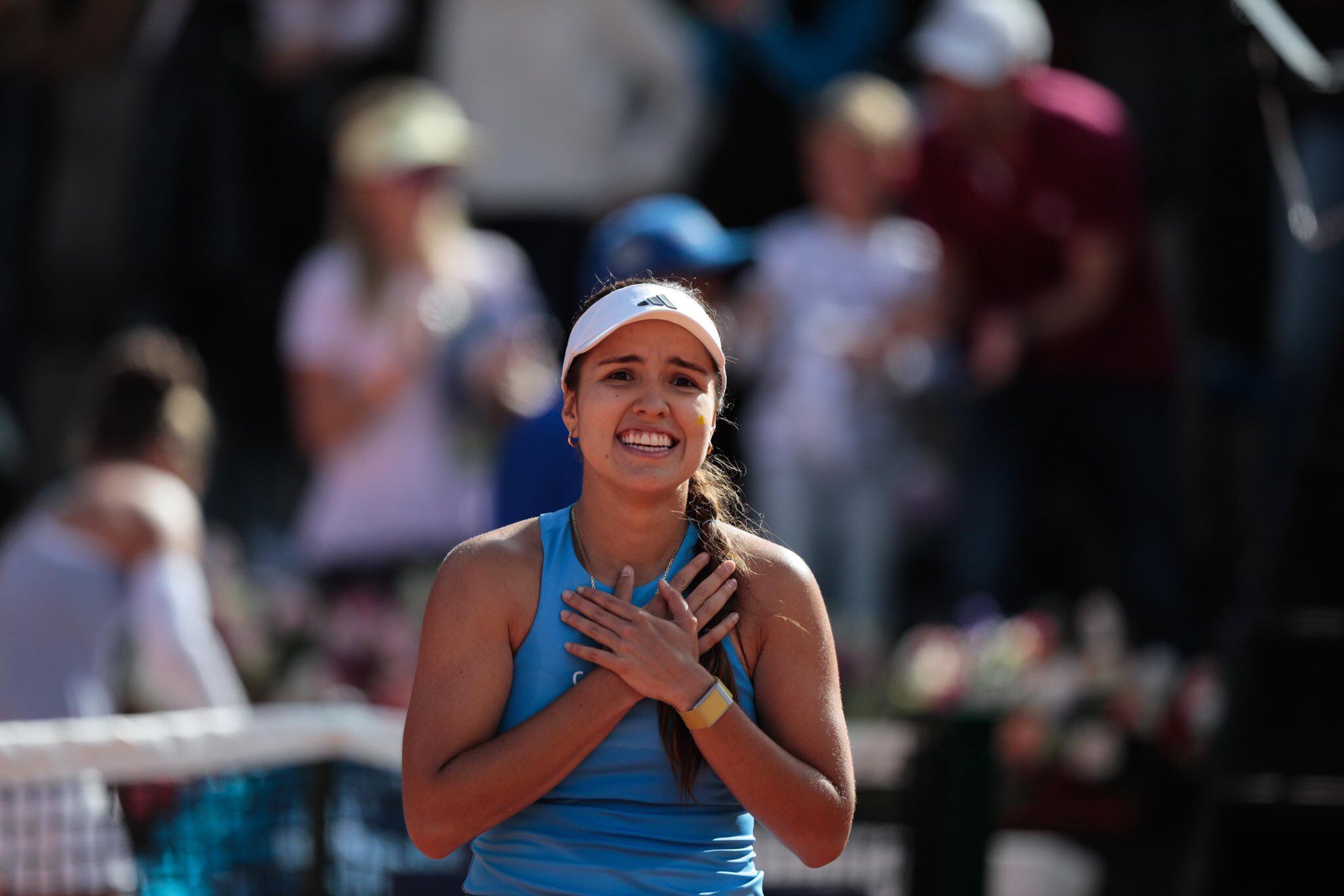 Camila Osorio celebra la clasificación a la final de la Copa Colsanitas Zurich / Twitter: @CopaColsanitas_