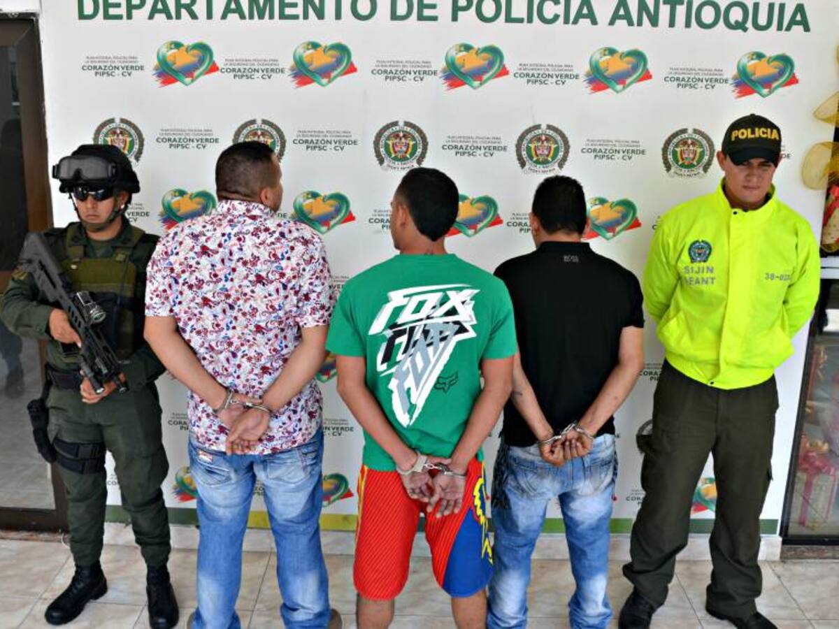 Policía capturó a tres delincuentes dedicados al robo en fincas del Oriente de Antioquia