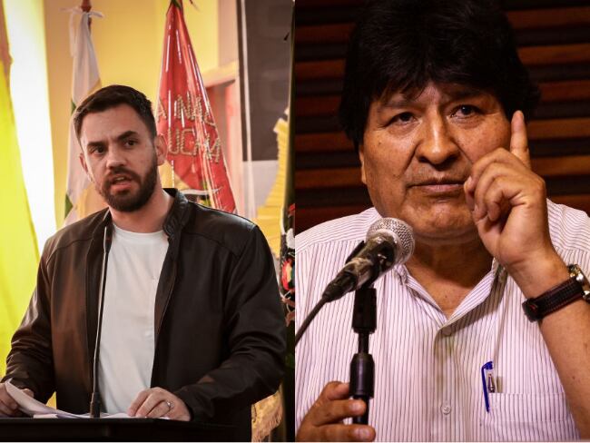 Ministro de Gobierno (Interior) de Bolivia, Eduardo Del Castillo. Expresidente de Boliva, Evo Morales.