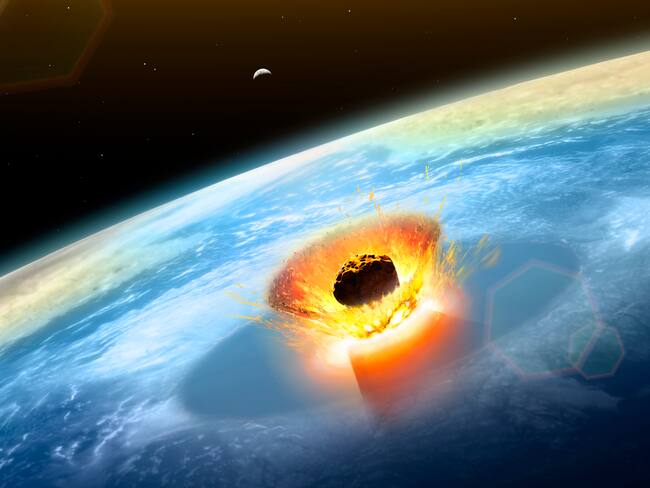 Meteorito en la Tierra, imagen de referencia (Getty Images).
