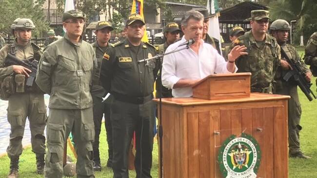 Juan Manuel Santos. Foto: Cortesía Policía Nacional