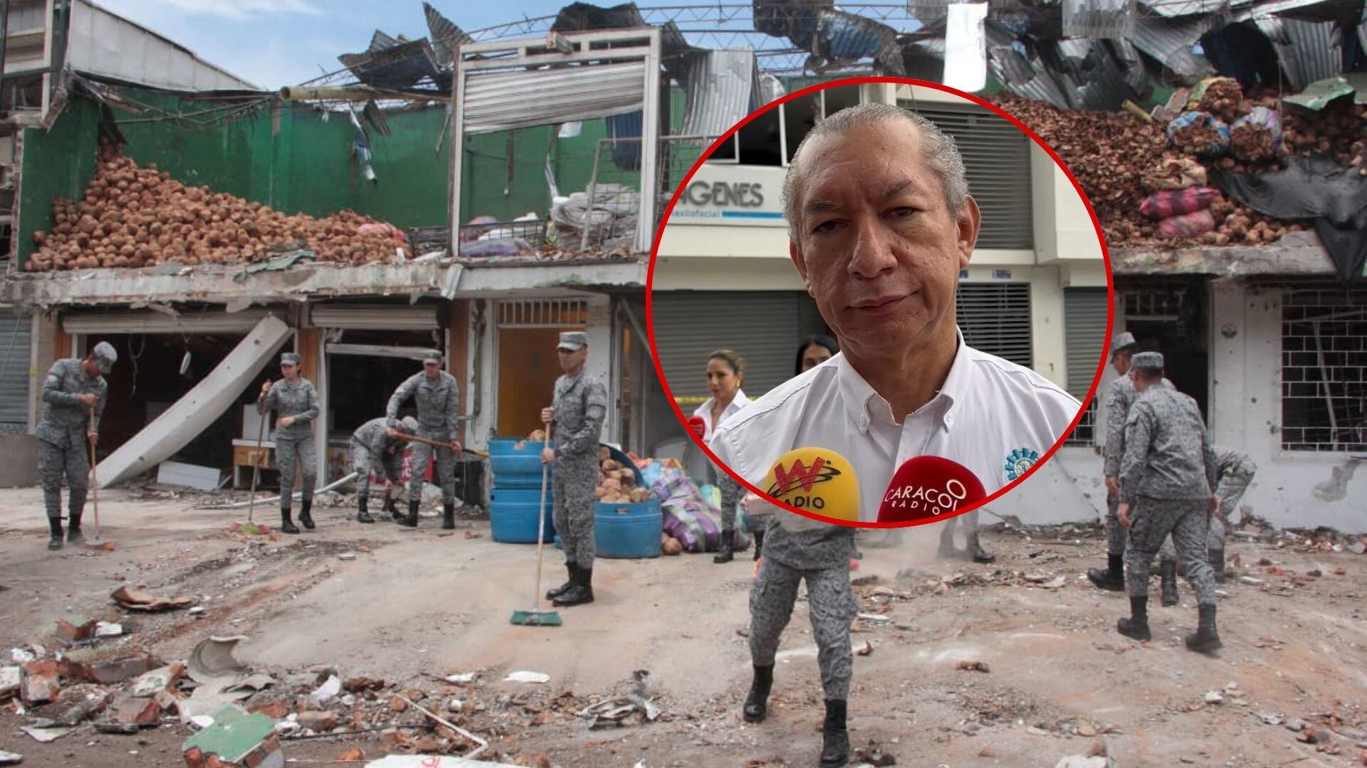 Zona del barrio La Base afectada por atentado terrorista / Foto: Alcaldía de Cali y Caracol Radio