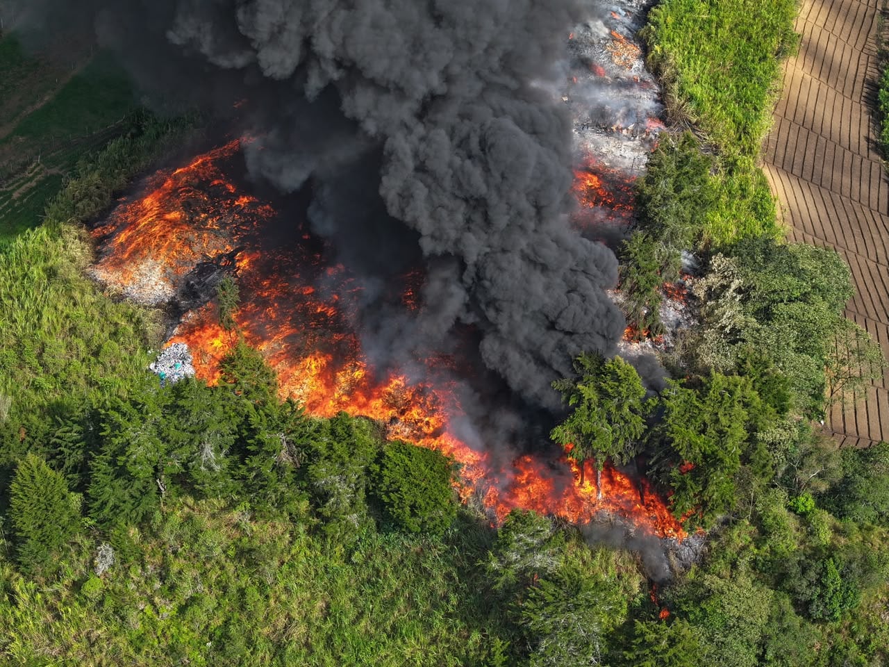 Incendio en Rionegro, Antioquia- foto alcaldía