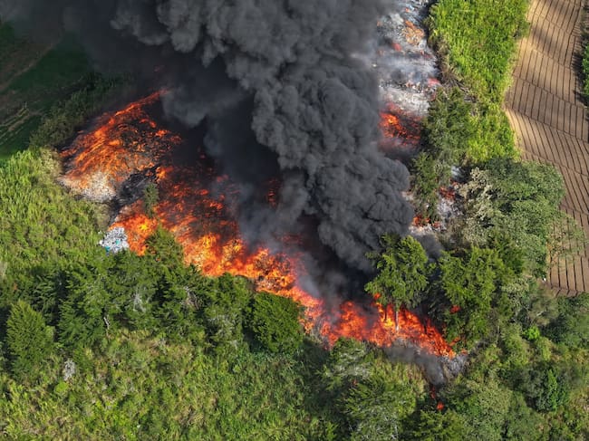 Incendio en Rionegro, Antioquia- foto alcaldía