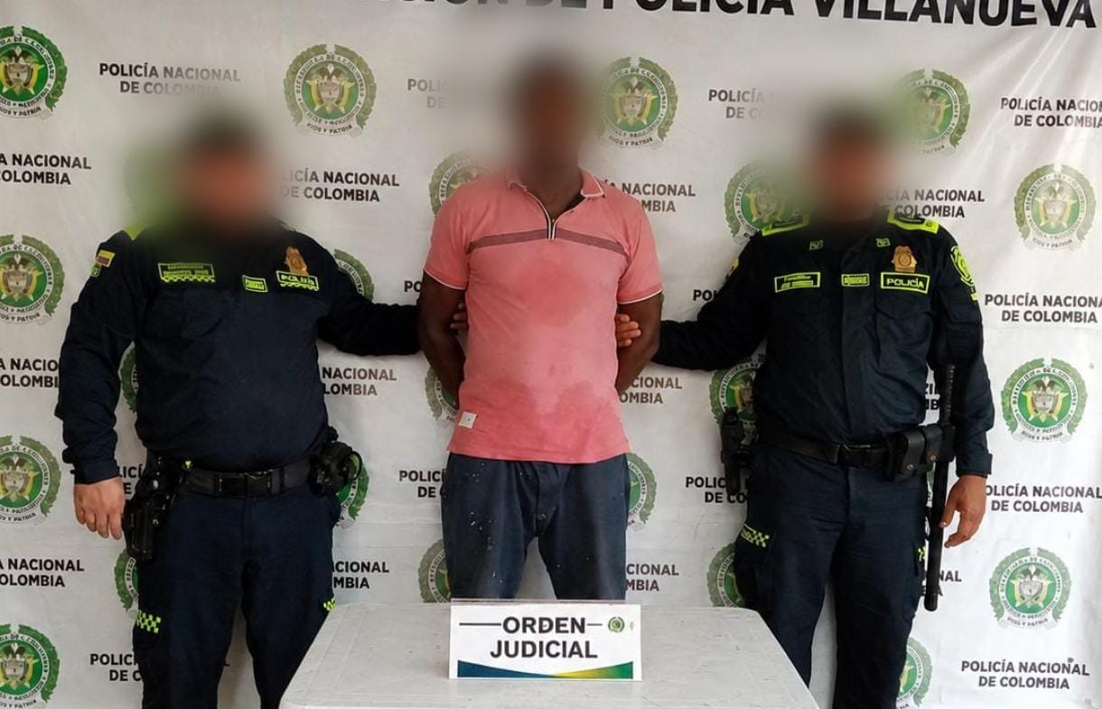 Capturado por orden judicial de violencia intrafamiliar. // Policía de Bolívar