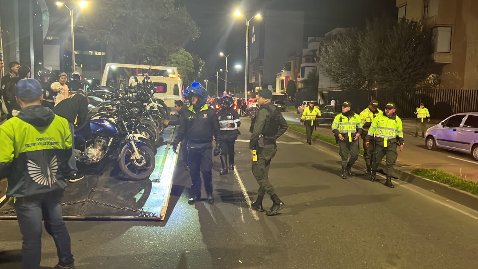 Autoridades inmovilizaron 35 motocicletas que participaban de actividades ilegales. | Foto: Alcaldía de Pasto