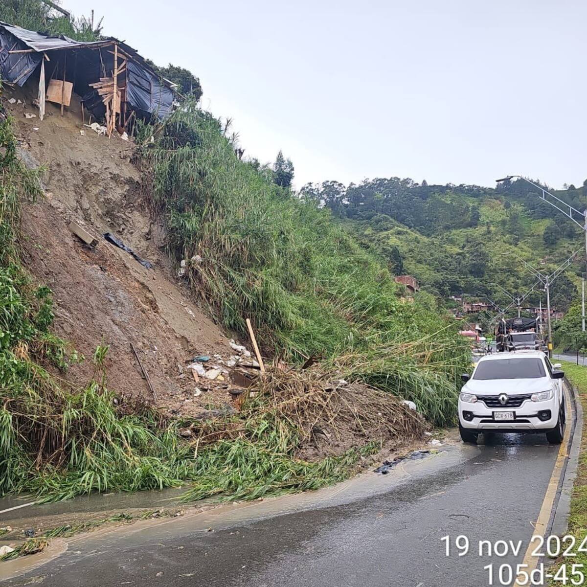 Las lluvias de este martes afectaron nueve casas en Robledo, noroccidente de Medellín