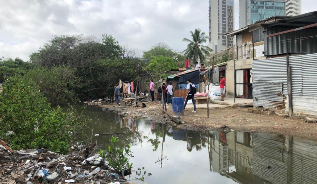 El área ubicada al final del callejón Nuevo Dandy sobre la ciénaga de Las Quintas fue rellenada ilegalmente