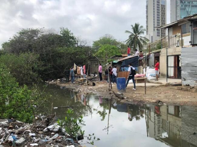 El área ubicada al final del callejón Nuevo Dandy sobre la ciénaga de Las Quintas fue rellenada ilegalmente