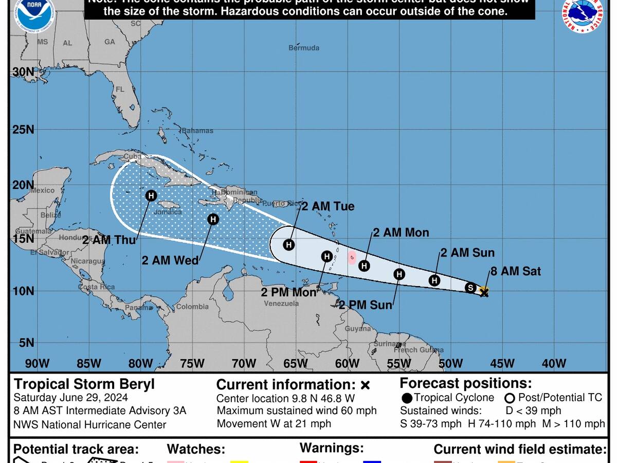La tormenta ‘Beryl’ se convirtió en el primer huracán de la temporada en el Atlántico