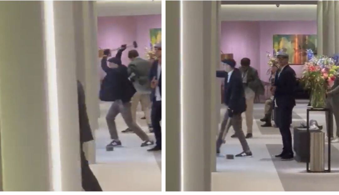 Con un mazo y armas de fuego varios hombres lograron robar una joyería