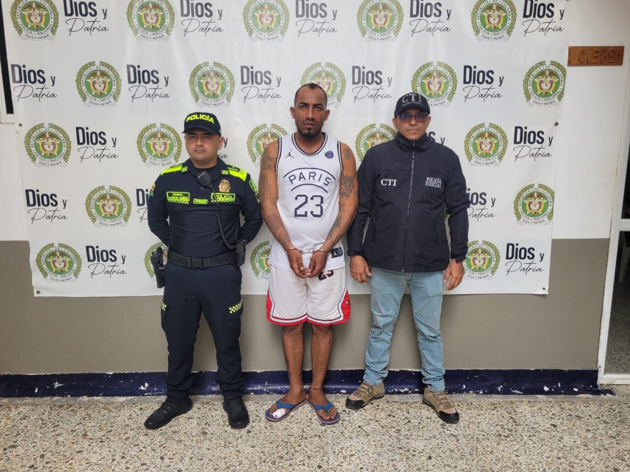 Edwin Palacios González, capturado.