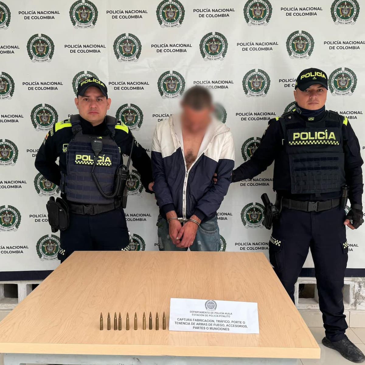 Alias “Pichi” fue capturado con munición de guerra en Pitalito