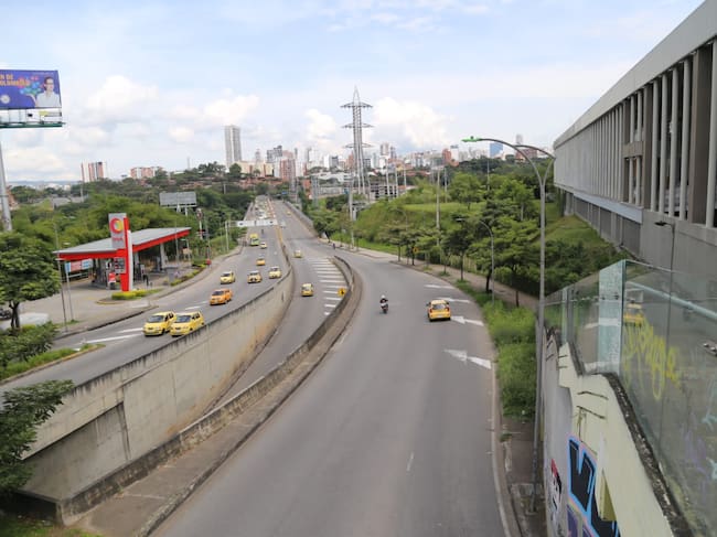 Acceso al viaducto La Flora en Bucaramanga
