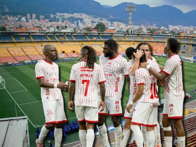Estadio Nemesio Camacho El Campín y jugadores del América de Cali. Fotos: Alcaldía de Bogotá / (Photo by Marcus Ingram/Getty Images)