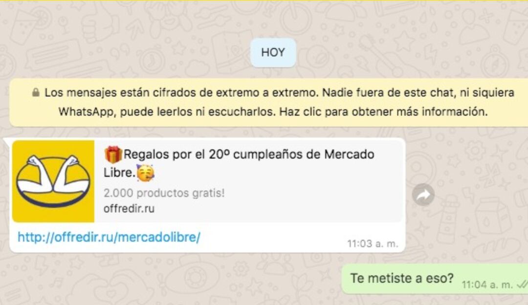 Estafas a través de WhatsApp
