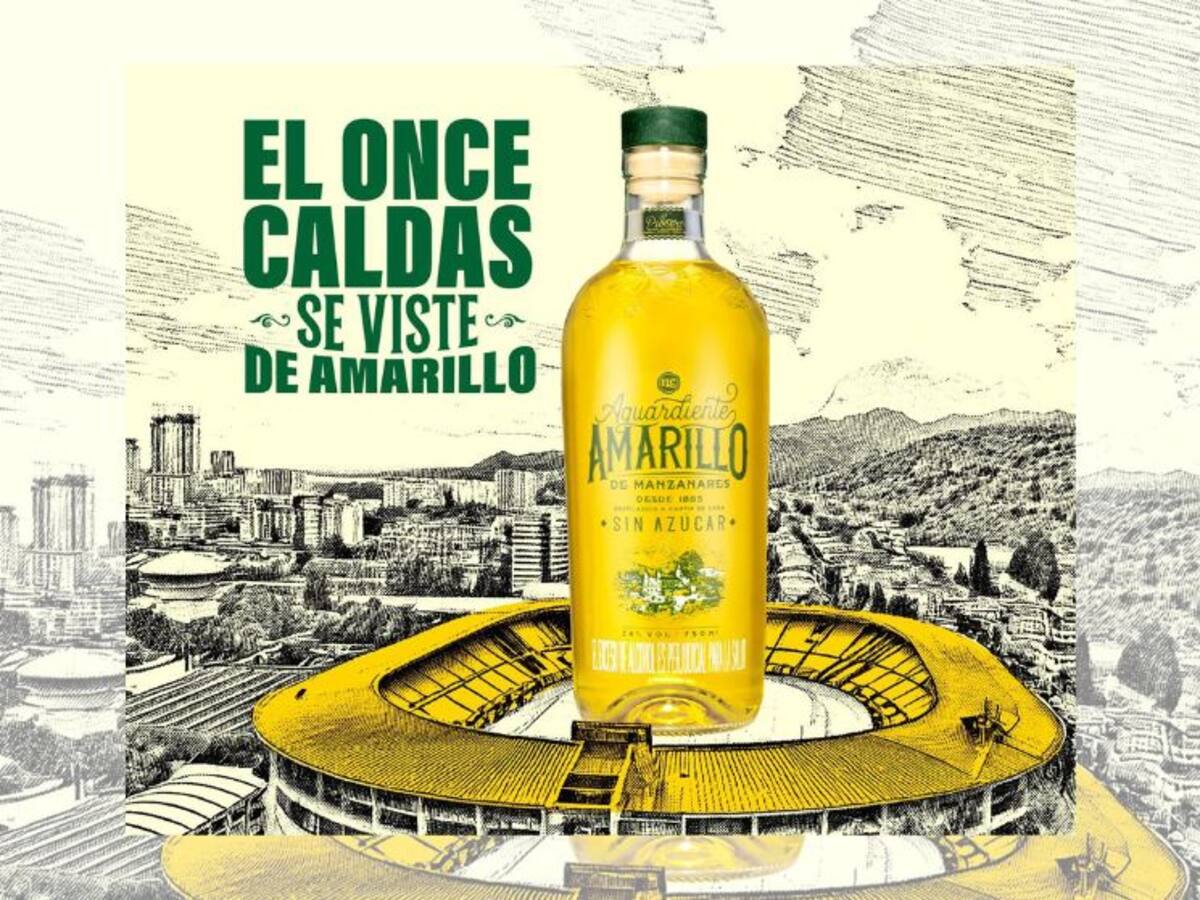 Aguardiente Amarillo estará en la camiseta del Once Caldas en el 2025