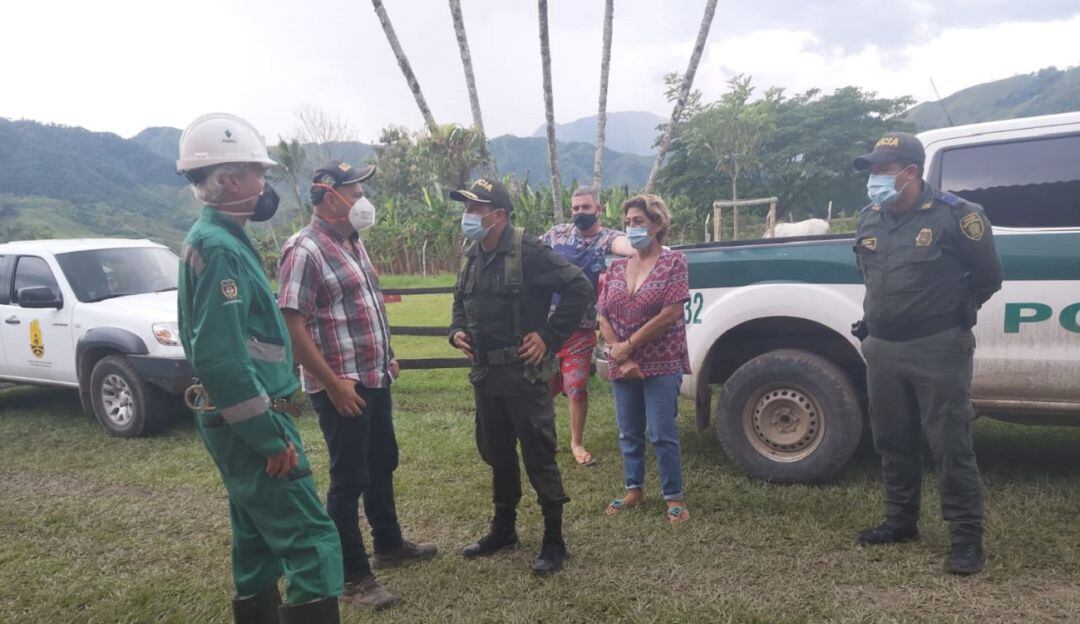 Lugar de la emergencia en la vereda El Bosque de Neira, Caldas. Foto: Alcaldía de Neira.