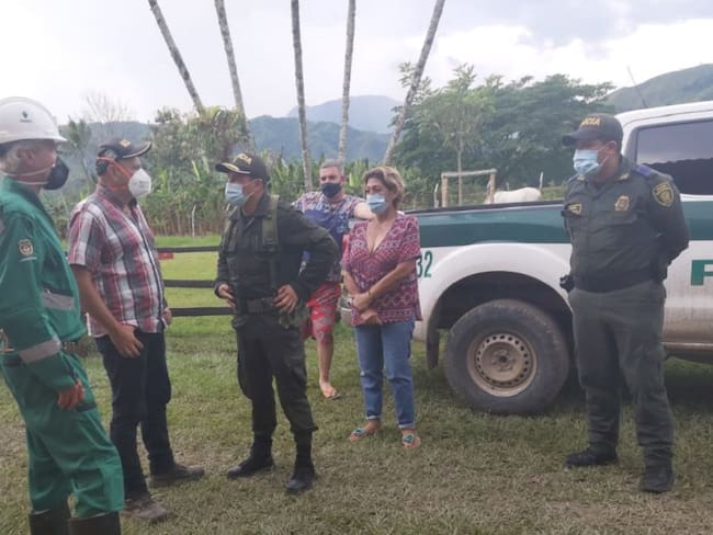 Lugar de la emergencia en la vereda El Bosque de Neira, Caldas. Foto: Alcaldía de Neira.