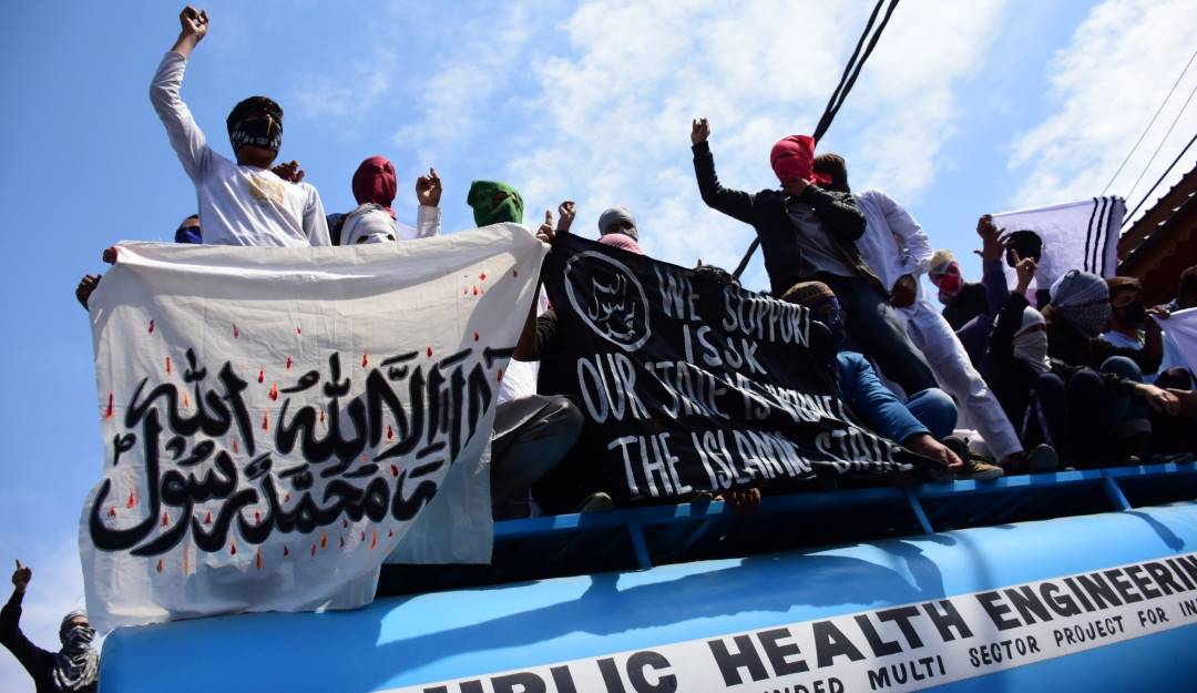 Manifestaciones pro Al Qaeda en India.                   Foto: Getty 