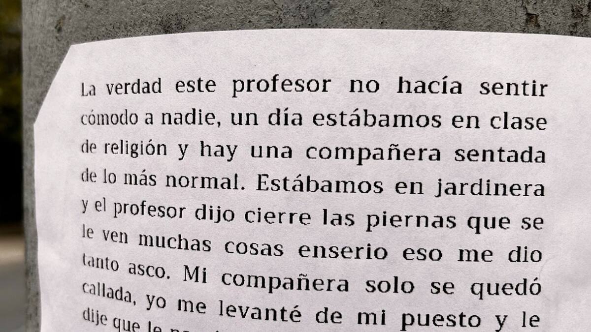 Las paredes hablaron y denunciaron abuso y acoso en colegios de Bogotá