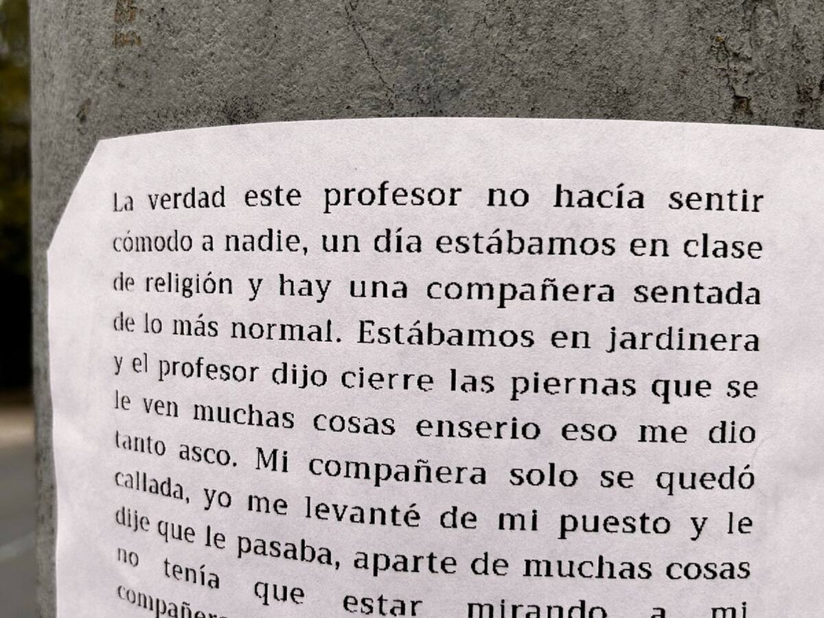 Las paredes hablaron y denunciaron abuso y acoso en colegios de Bogotá