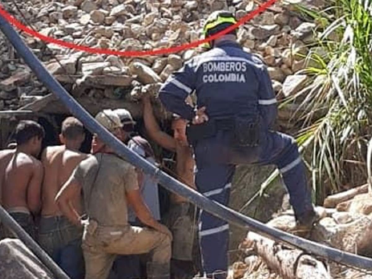 Siete mineros resultaron atrapados en una mina de Marmato, Caldas