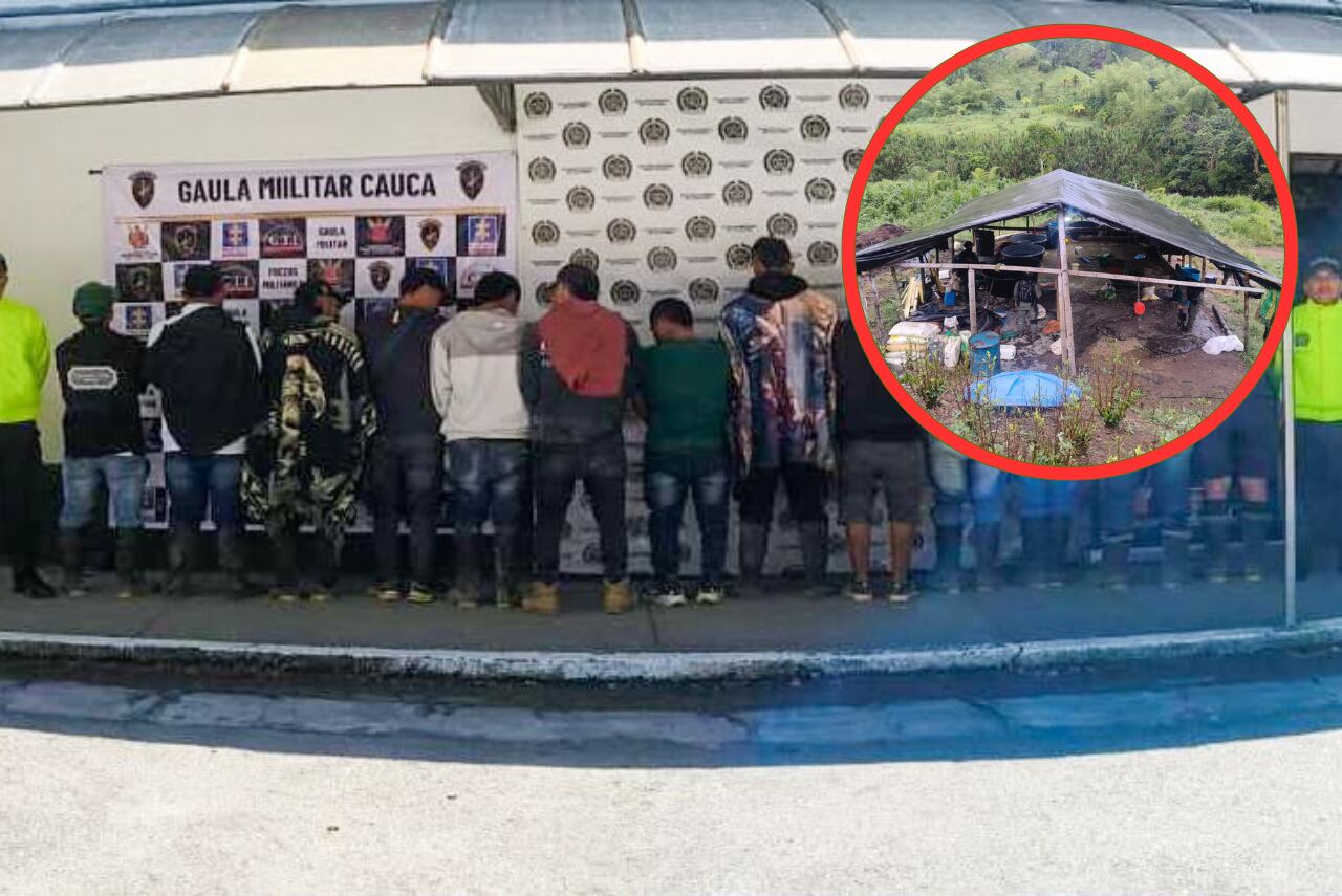 Las investigaciones intentan determinar si tras el complejo de producción y los capturados estarían grupos armados al margen de la ley. Crédito: Policía Nacional.