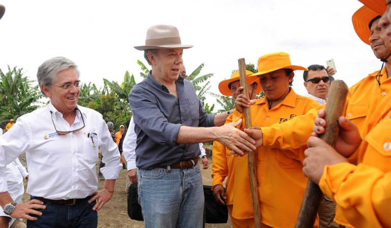 Juan Manuel Santos en Cauca