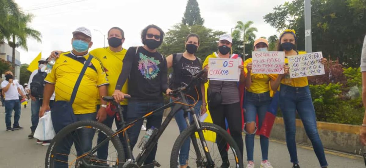 A pie o en bicicleta, cualquier medio fue utilizado para marchar