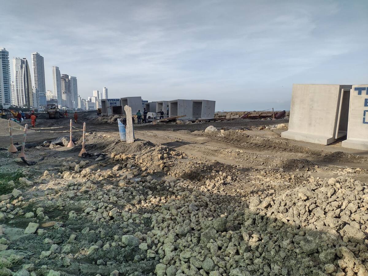 Obras de protección costera en Cartagena, nuevamente paralizadas