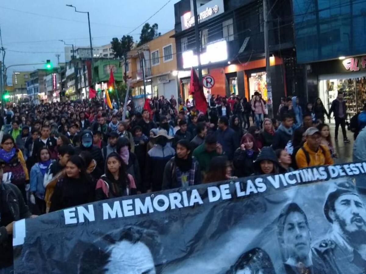Con lluvia, arengas y cacerolazo se vive Paro Nacional en Pasto