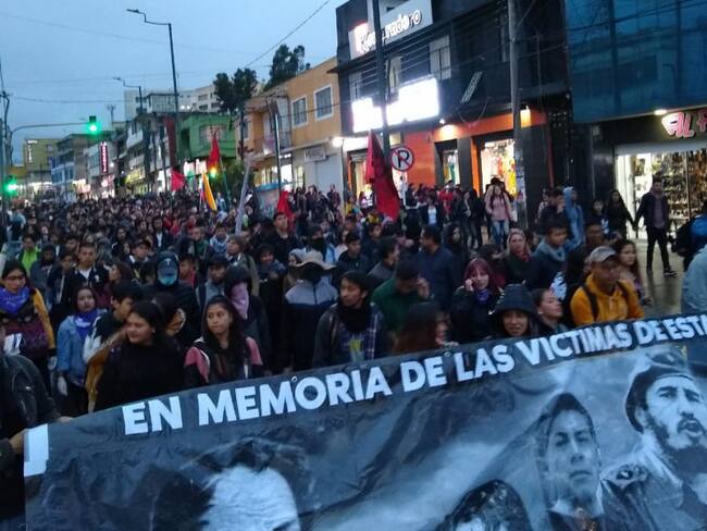 Con lluvia, arengas y cacerolazo se vive Paro Nacional en Pasto
