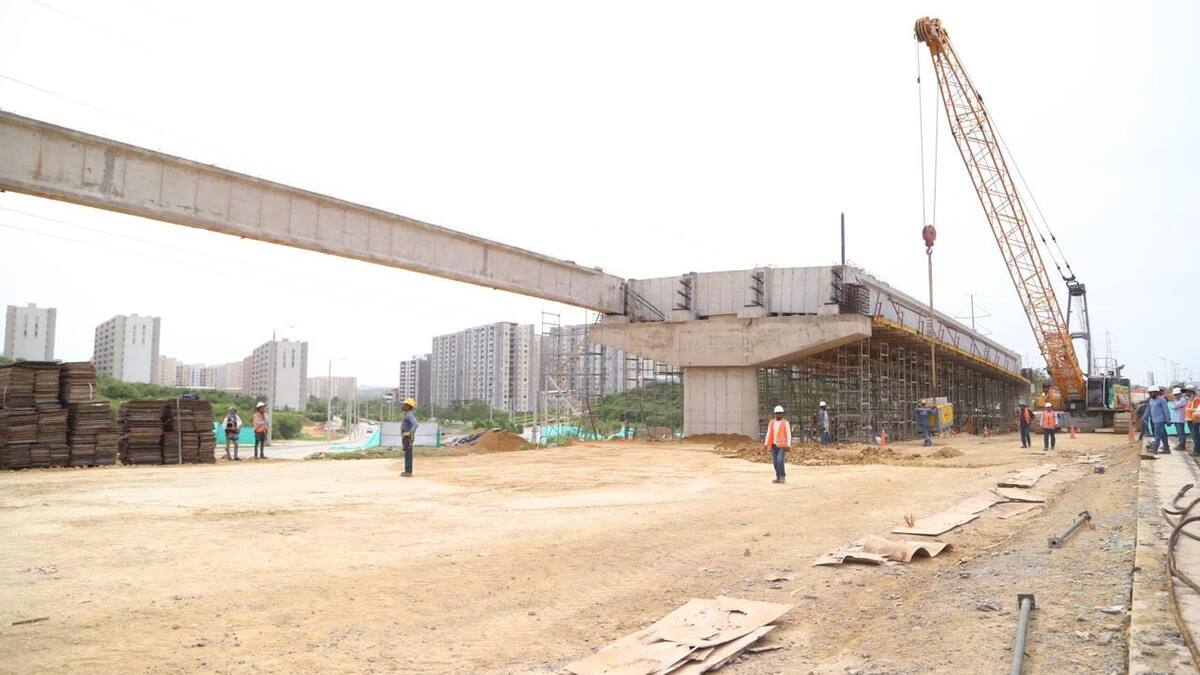 Así avanzan las obras del intercambiador vial en la Circunvalar de Barranquilla