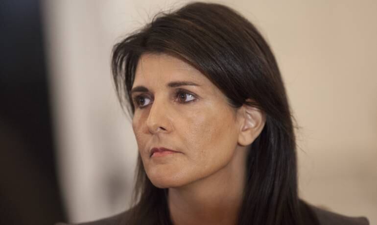 Embajadora ante la ONU, Nikki Haley.