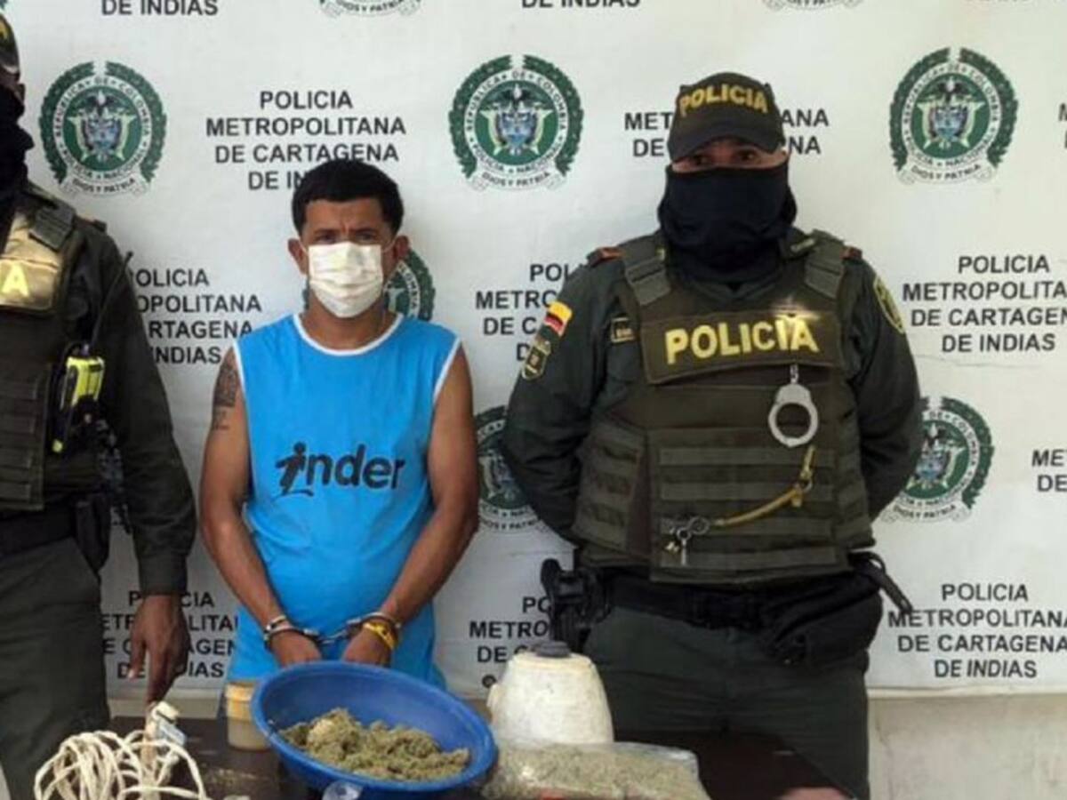 Capturado en Turbaco alias 'El Pitufo' presunto traficante de drogas