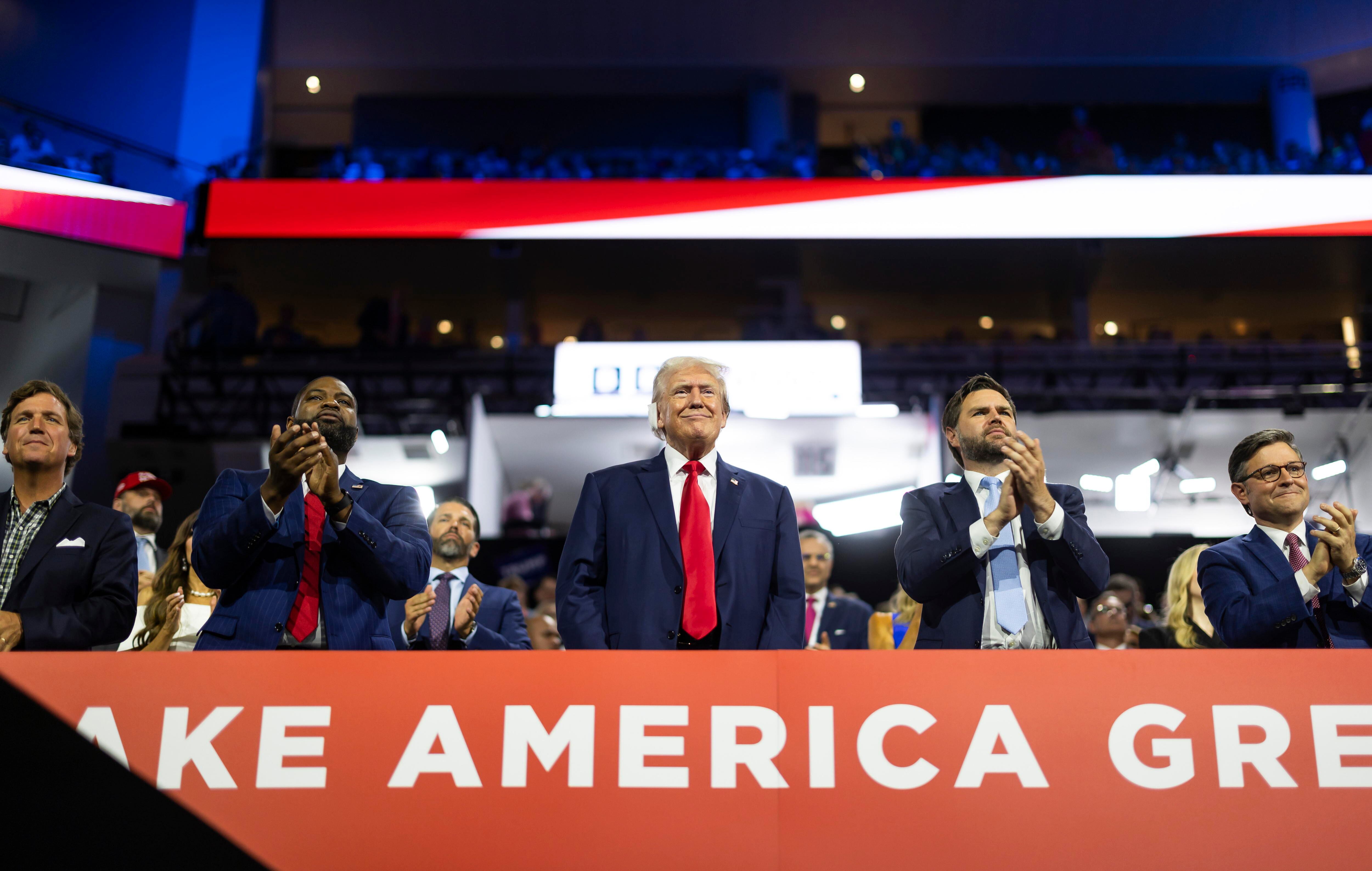 Candidato presidencial republicano, Donald Trump, en la Convención Nacional Republicana en Winsconsin. (Foto: EFE )