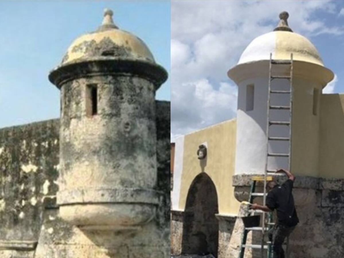 Con cepillo y jabón neutro: así debía restaurarse el Fuerte San Sebastián