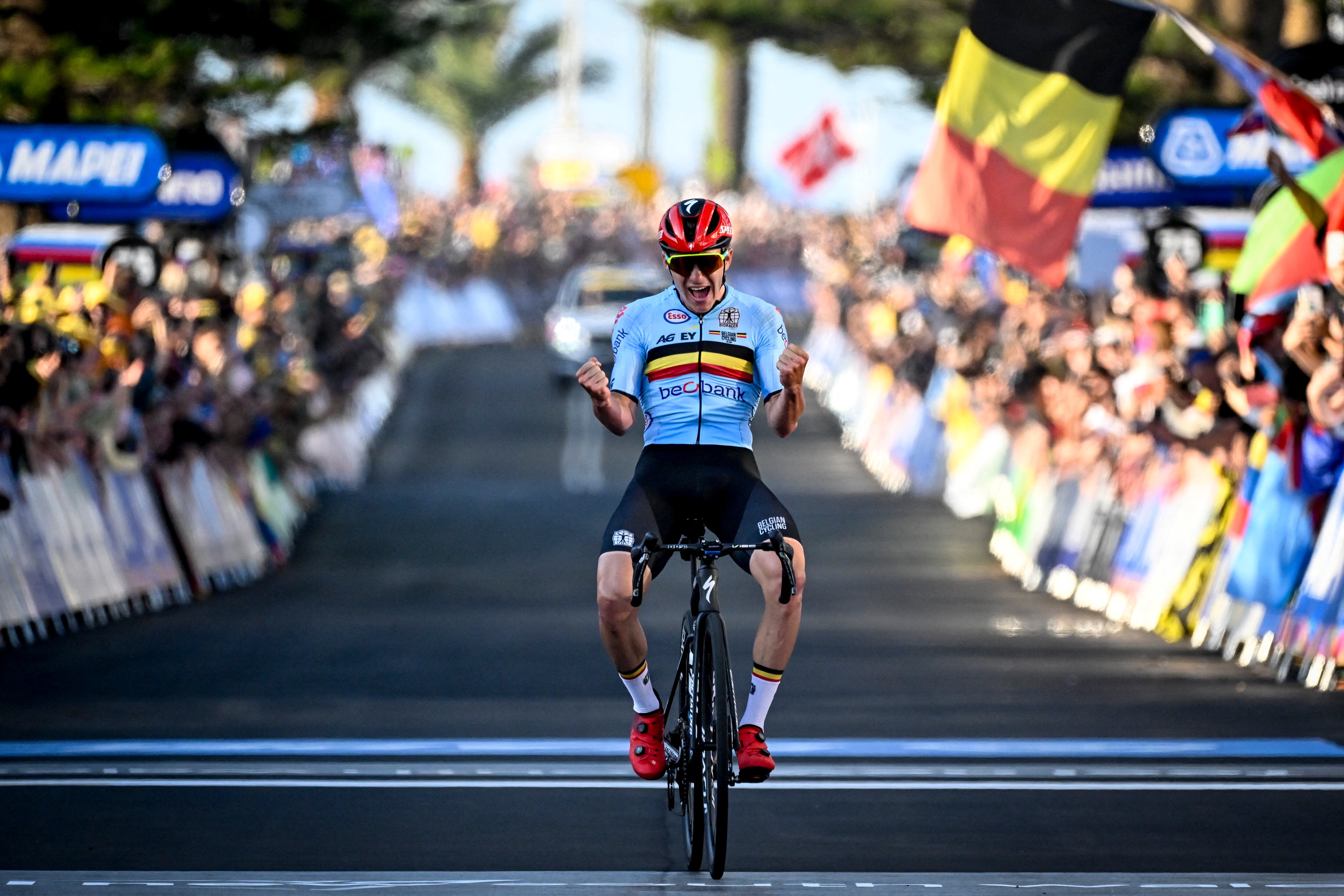 Remco Evenepoel. (Photo by DIRK WAEM/BELGA MAG/AFP via Getty Images)