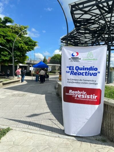 Jornada de reactivación empresarial en el Quindío. Foto: Cortesía Cámara de Comercio