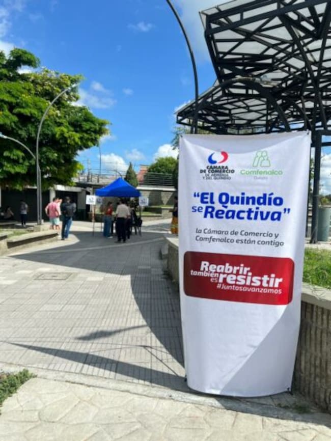 Jornada de reactivación empresarial en el Quindío. Foto: Cortesía Cámara de Comercio