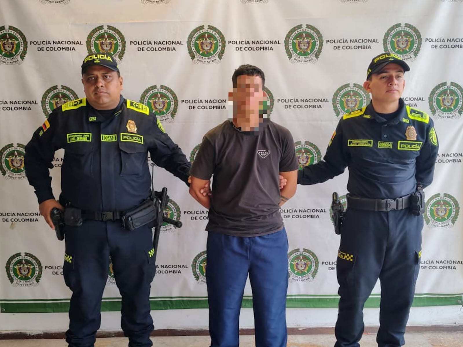 El presunto feminicida se ocultaba de las autoridades en el barrio Los Chorros de Cali. Foto: Policía de Cali.