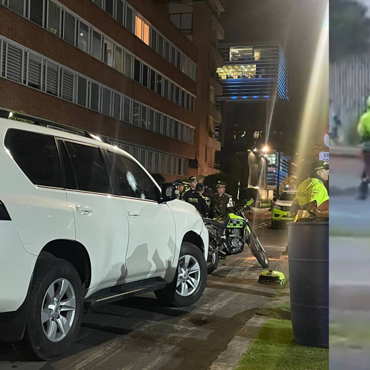 VIDEO: Falsos policías intentaron robar una camioneta blindada al norte de Bogotá