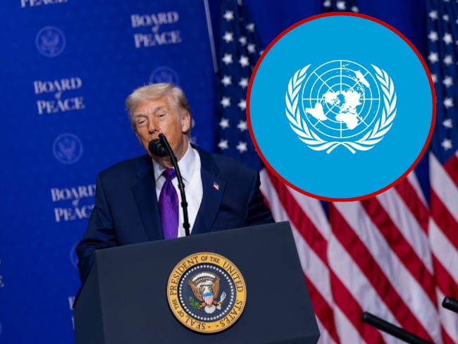 Foto Getty images y logo de la ONU