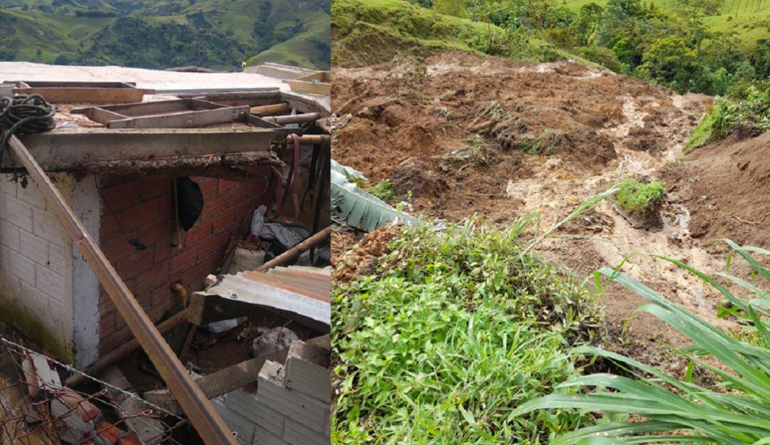 Deslizamientos en la vía Aranzazu - Salamina