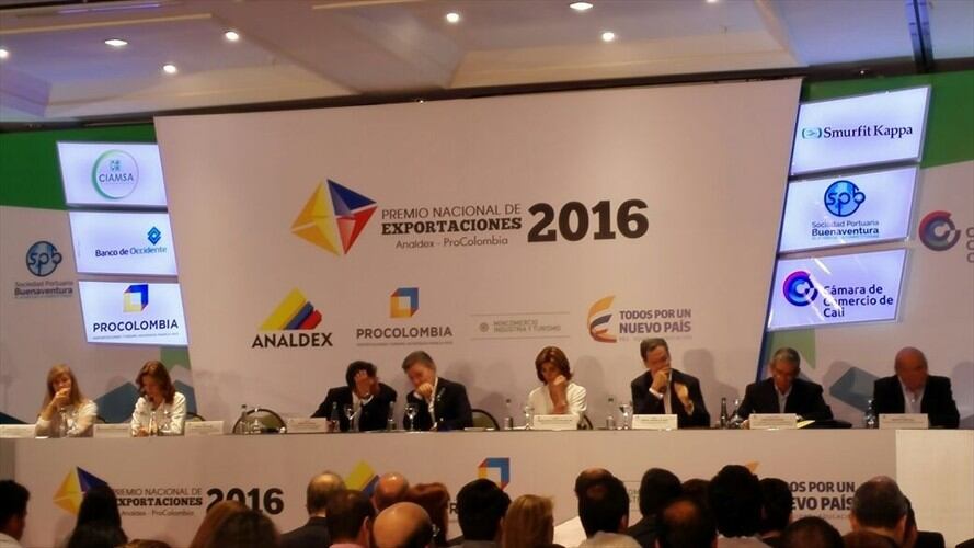 Juan Manuel Santos en el marco del congreso de la Asociación Nacional de Comercio Exterior. Foto: Laura García - W Radio
