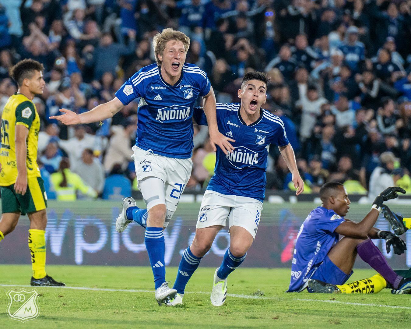 Millonarios venció al Atlético Huila con gol de Andrés Llinás / @MillosFCoficial