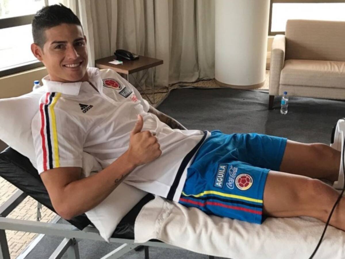 James trabaja en su recuperación, a dos días del juego ante Paraguay