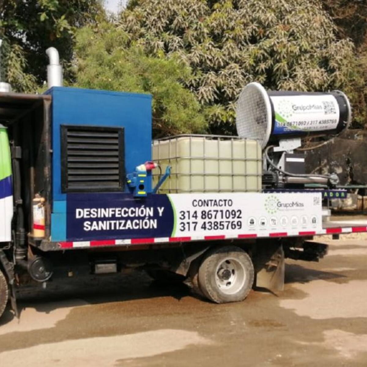 Con cañón macronebulizador desinfectan la Zona Bananera del Magdalena