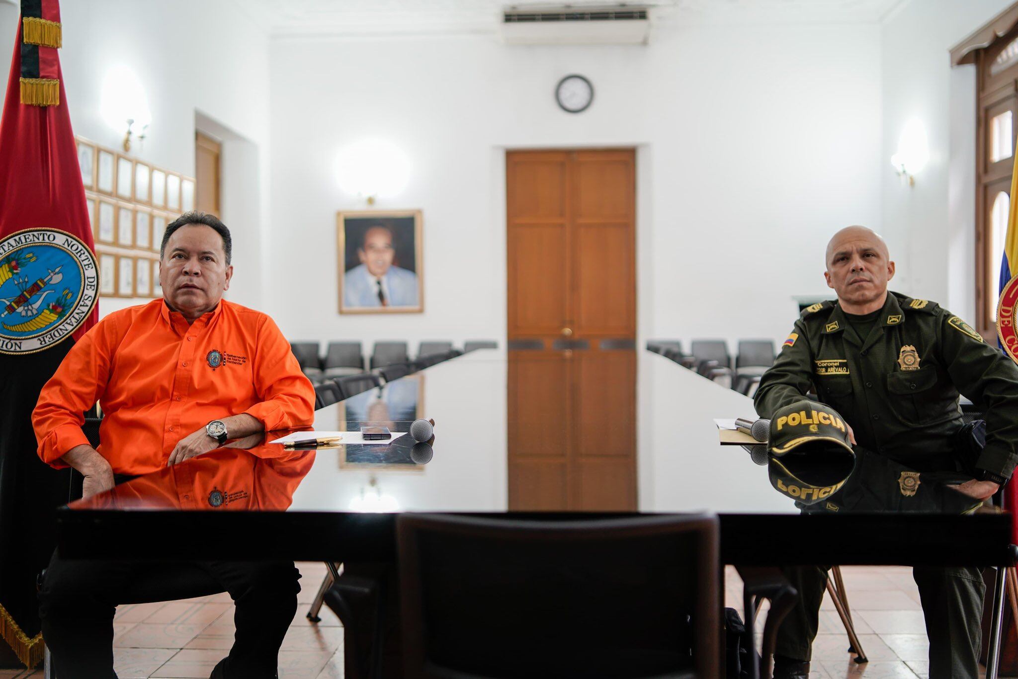 Gobernador y Comandante de policía del departamento monitorean vías de la región/Foto Gobernación